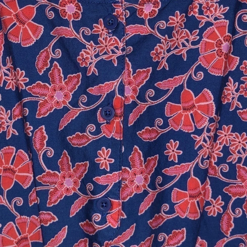 Gap Red & Blue Floral Print Dress